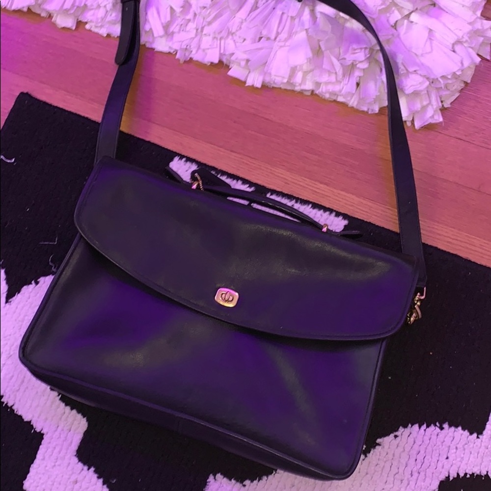 Black Leather Coach Bag